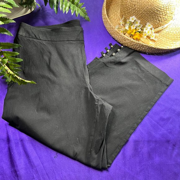 📌JM Collection Comfy Elastic Wide Waistband Rayon Blend Capri - Picture 4 of 14